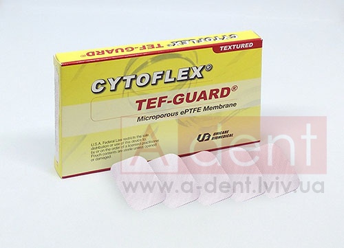 ��������� ���-����� ������������ �������� TEXTURED CYTOFLEX� Tef-Guard� 12mm x 24mm, ���� 5 ���� (Unicare Biomedical, Inc.), � C04-0105, non-resorbable barrier membrane, ����������������� ���`���� ��������, 5 pack sterile 12mm x 24mm ePTFE GTR membranes - 11250.00 ���