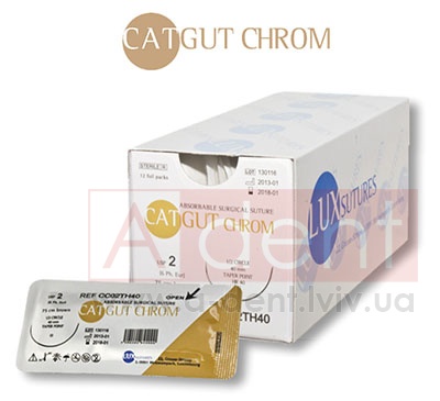 ������ CHROM ������ ������� CATGUT CHROM 6/0 75 cm brown, reverse cutting 3/8 circle 12 mm (LUXSUTURES A.G.), CC60DS12-75, absorbable surgical suture, USP 6/0 (1 Ph. Eur) 75 cm brown, 3/8 circle 12 mm reverse cutting DS12 - 130.00 ���
