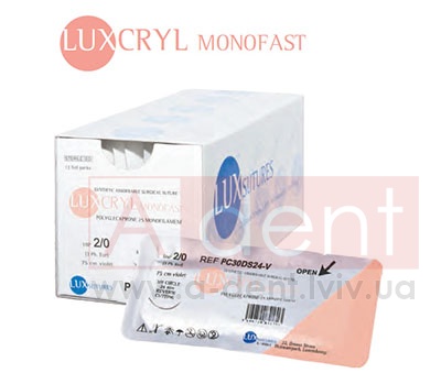 �������� MONOFAST ������ ������� LUXCRYL MONOFAST 4/0 75 cm violet, reverse cutting 3/8 circle 19mm (LUXSUTURES A.G.),PC40DS19-V,synthetic absorbable surgical suture,polyglecaprone 25,USP 4/0 (1.5Ph.Eur)75 cm violet,3/8 circle 19mm reverse cutting DS19 - 216.84 ���